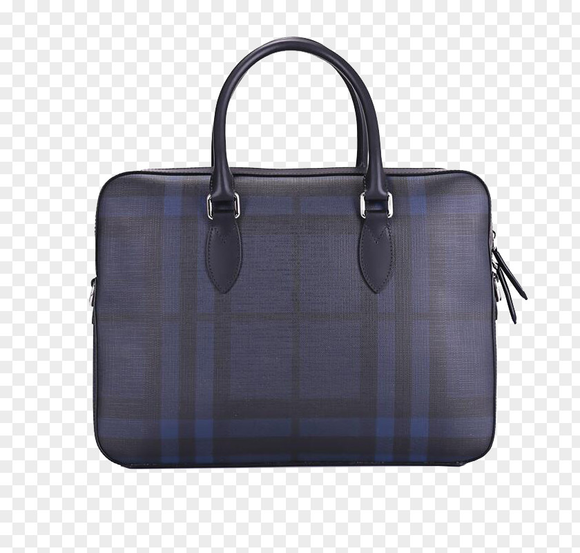 Burberry Plaid Briefcase Leather Bag Tartan PNG