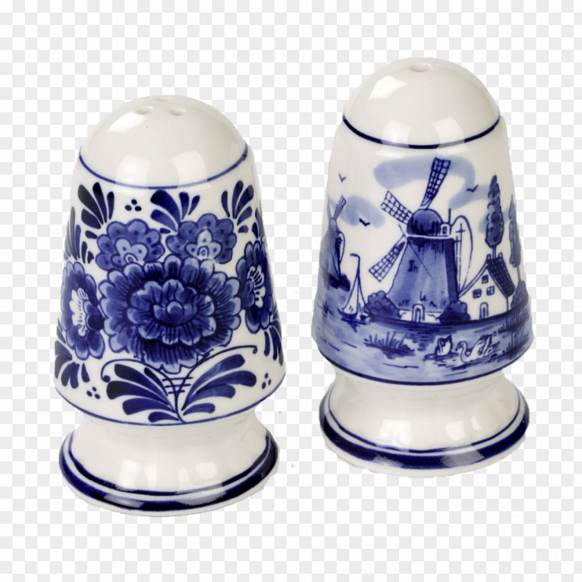 Mushrooms Porcelain Cobalt Blue Salt And Pepper Shakers White Pottery Tableware PNG