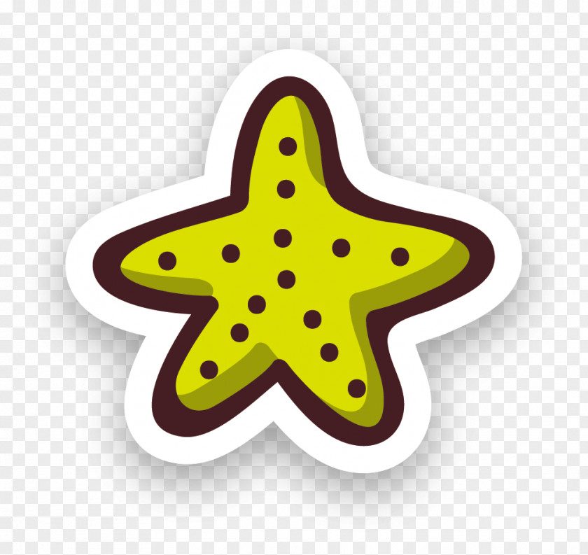 Creative Cartoon Starfish Yellow PNG