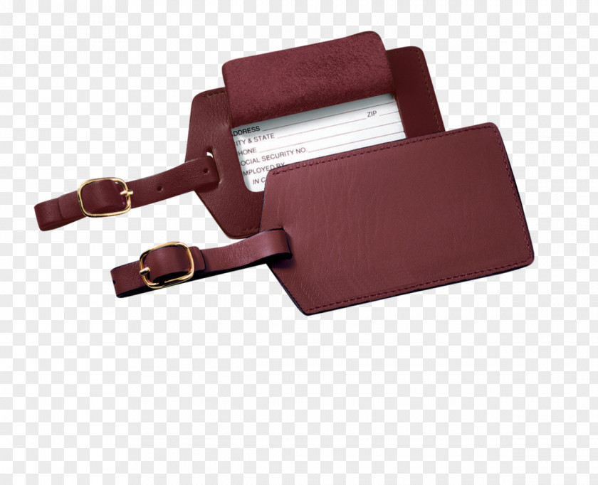 Genuine Leather Bag Tag Travel Baggage Foil Stamping PNG