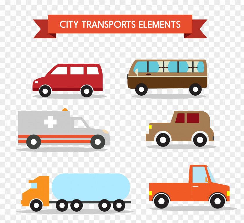 Hand-painted Bus Transport Adobe Illustrator PNG