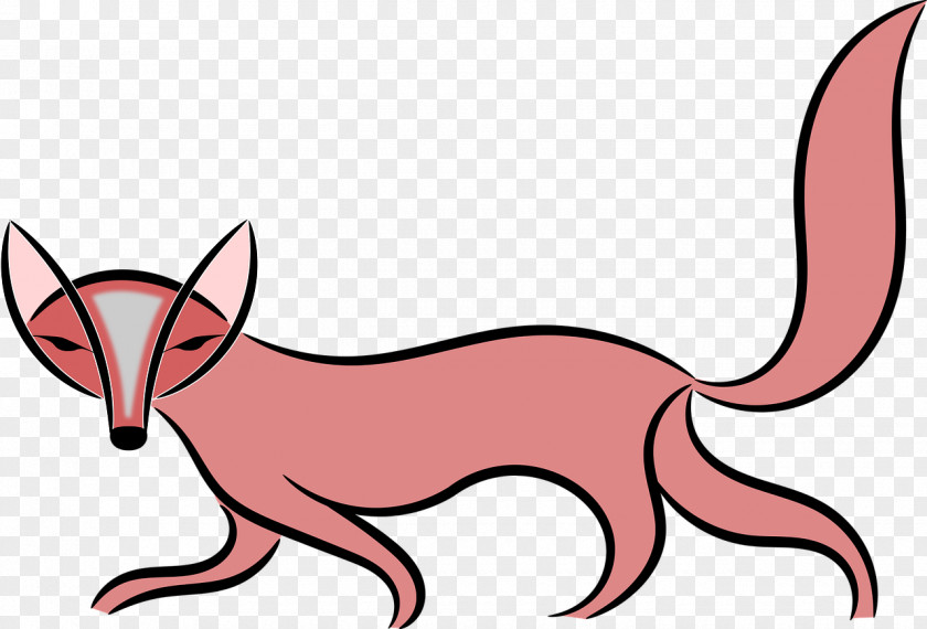 Pink Fox Free Content Drawing Clip Art PNG