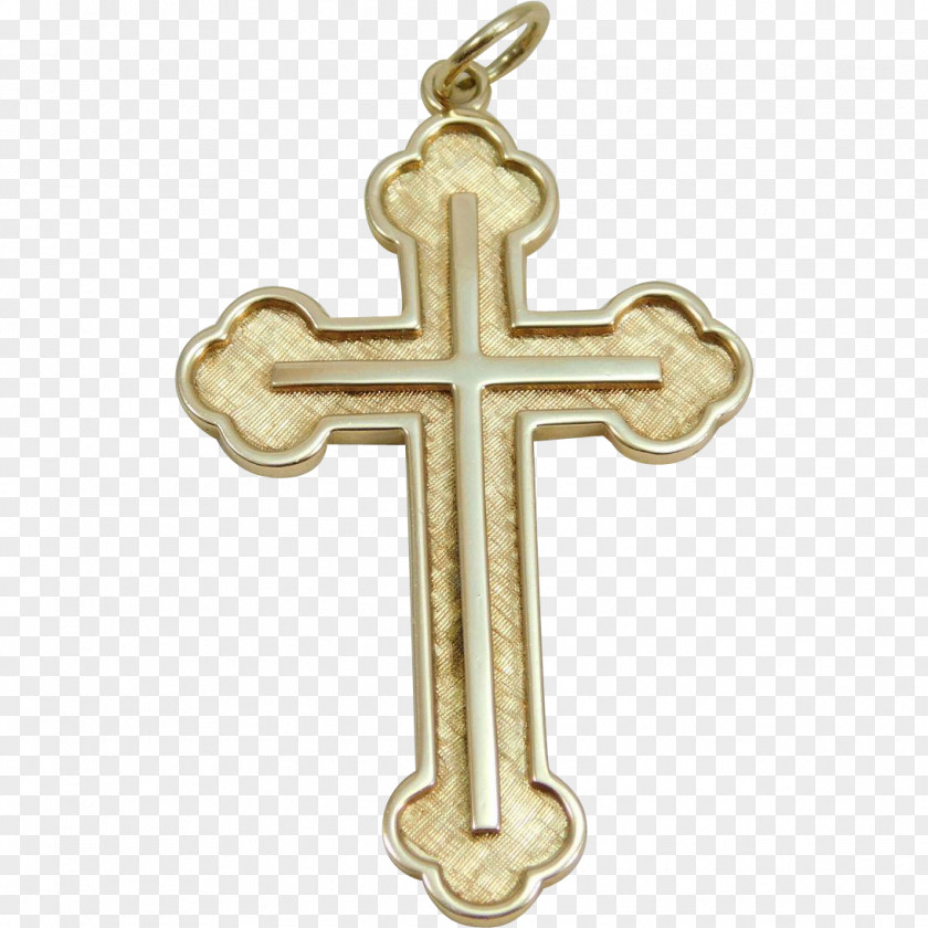 Silver Crucifix Sterling Pin Gold PNG