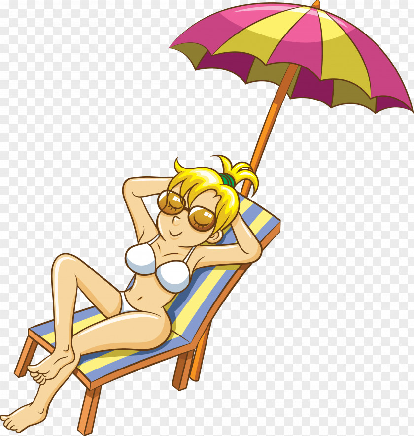 Beach Chair Laser-Studio Clip Art PNG