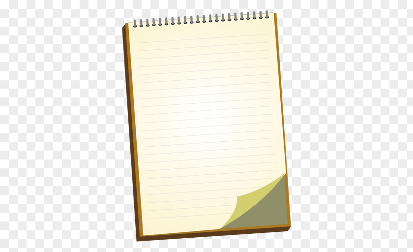 Notebook Paper Yellow PNG