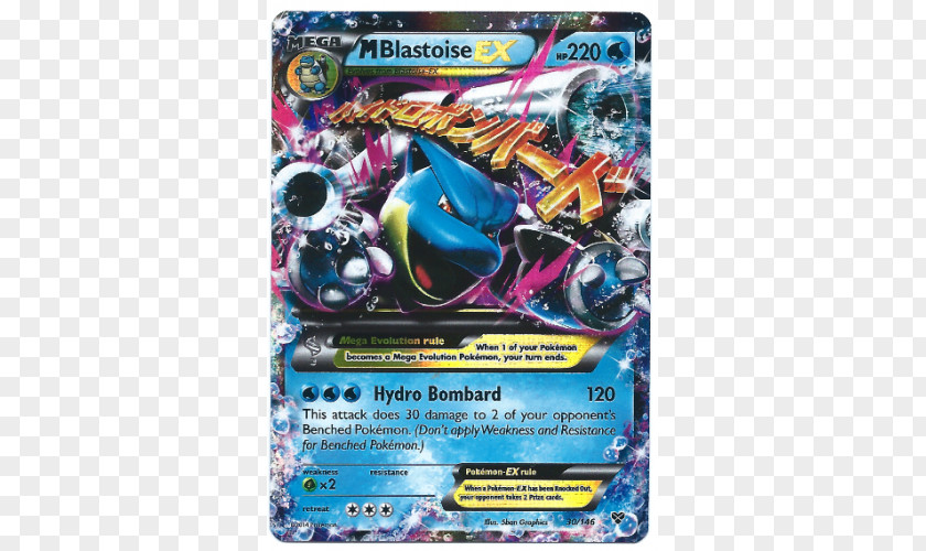 Pokémon X And Y Blastoise Trading Card Game Playing PNG