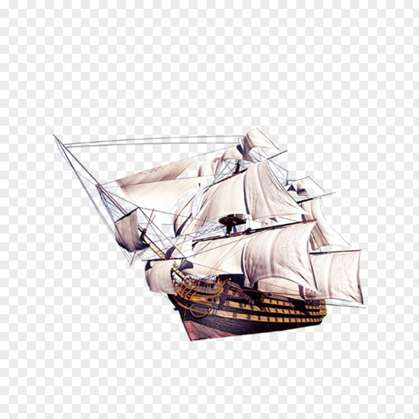 Ship Material Sailing Poster PNG