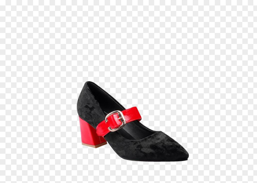 Block Heels Suede Court Shoe Strap Mary Jane PNG