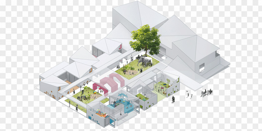 Design Architecture Garden Jardines Infantiles Isometric Projection PNG