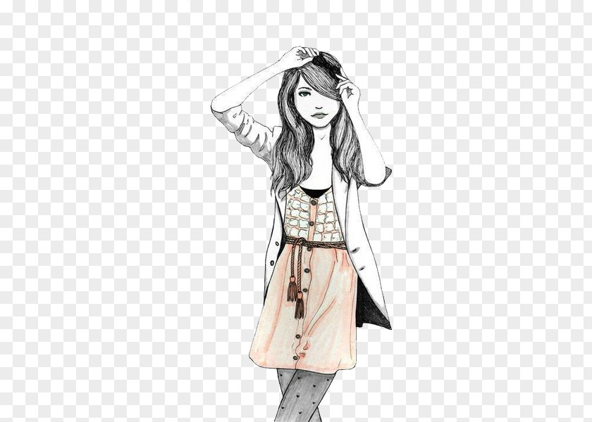 Drawing Fashion Illustration Design Sketch PNG illustration design Sketch, fashion girl clipart PNG