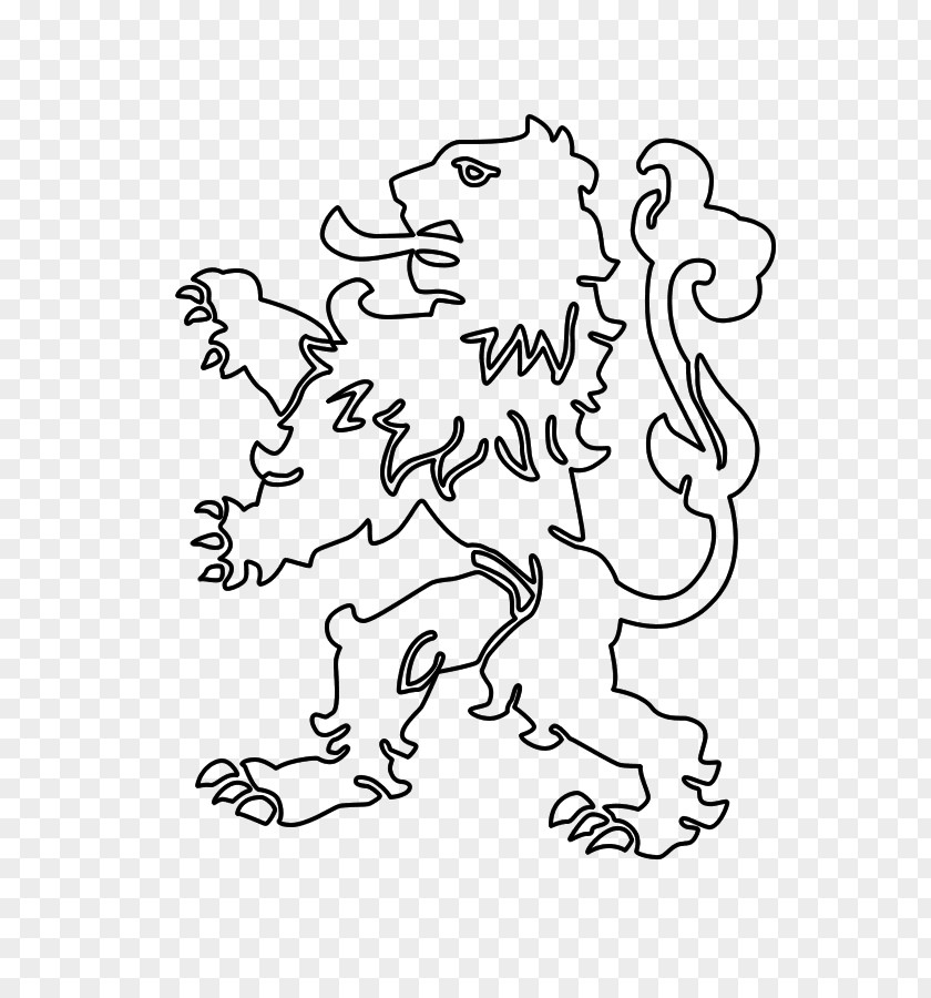 Lion Netherlands Drawing Nederlandse Leeuw Kleurplaat PNG