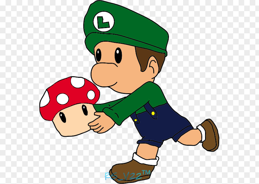 Baby Eating Luigi Mario Art Male Yoshi PNG