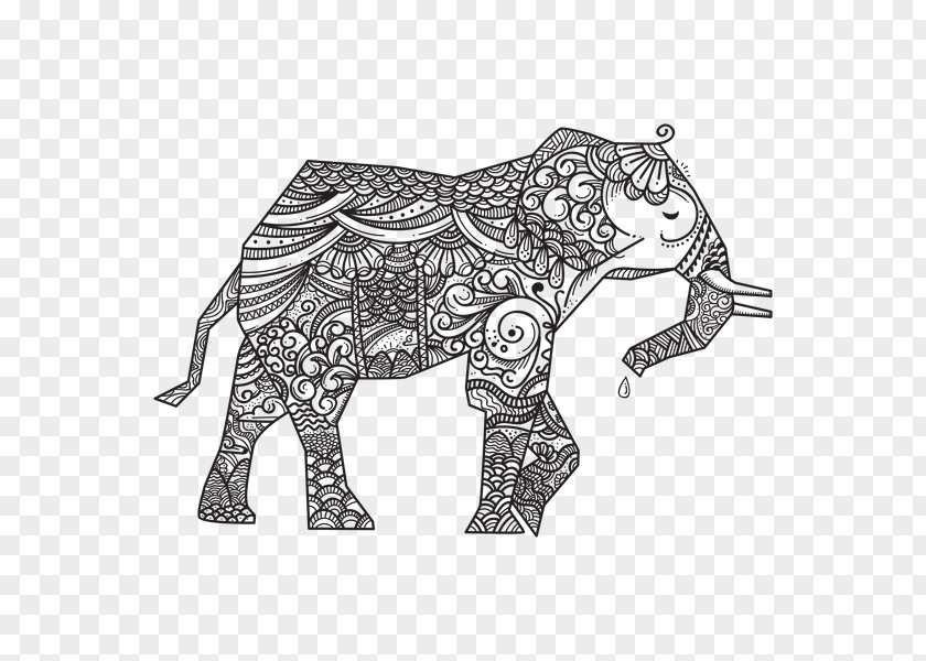 Design Indian Elephant African Drawing PNG