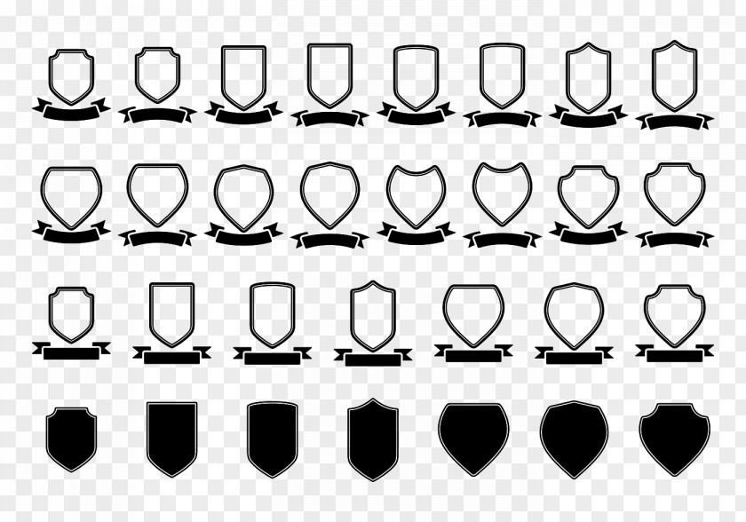 Design Logo Black And White Escutcheon PNG