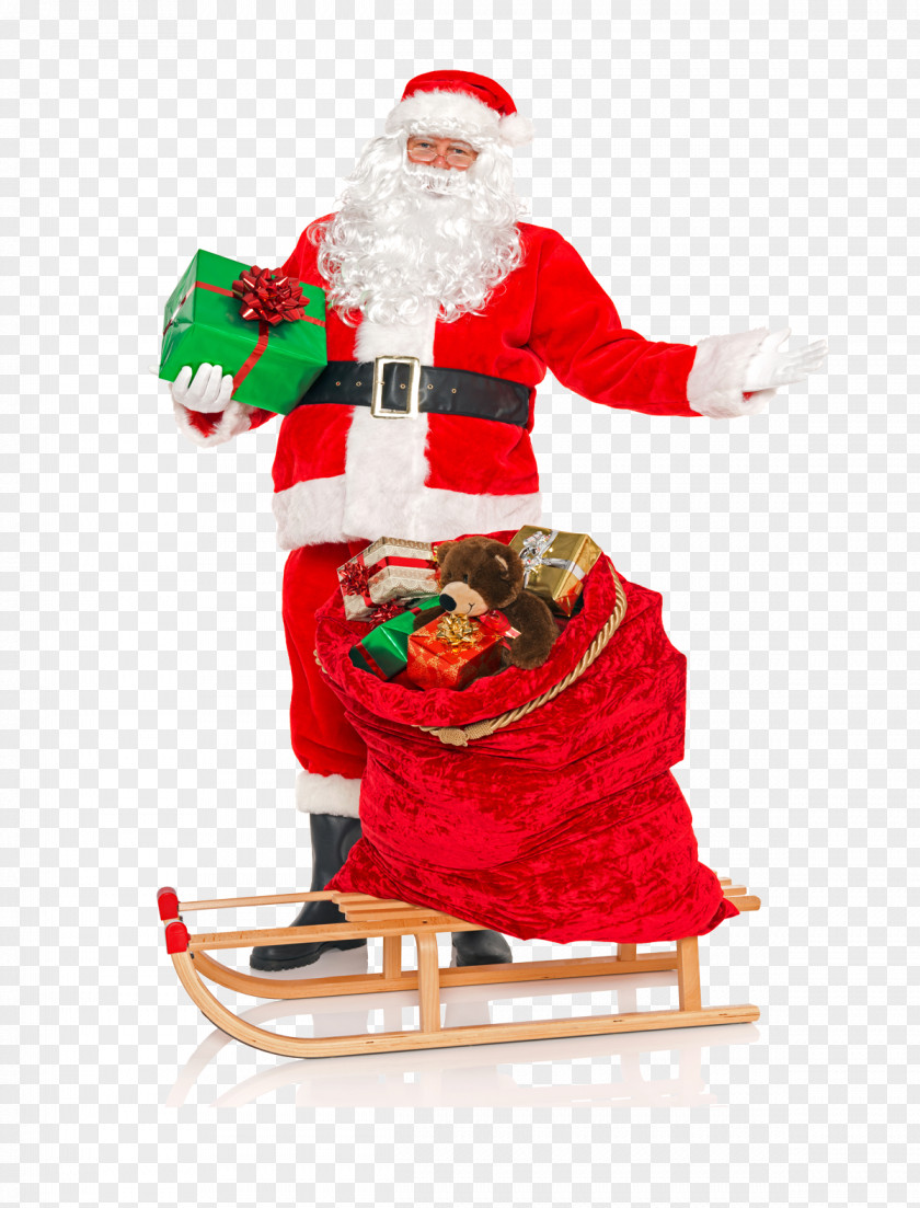 Santa Claus With A Gift Toy Christmas Stock Photography PNG