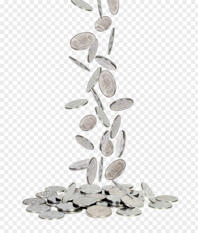 Coin Stack Silver Gold PNG
