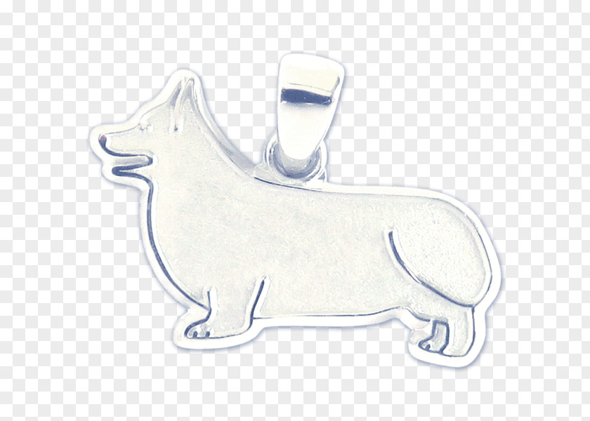 Pembroke Welsh Corgi Dog Material Body Jewellery Silver PNG