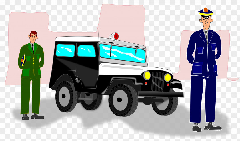 Police Car Jeep Drawing PNG