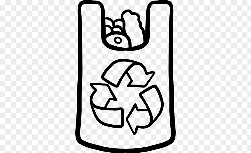 Reuse Bag Recycling Symbol Sketch PNG