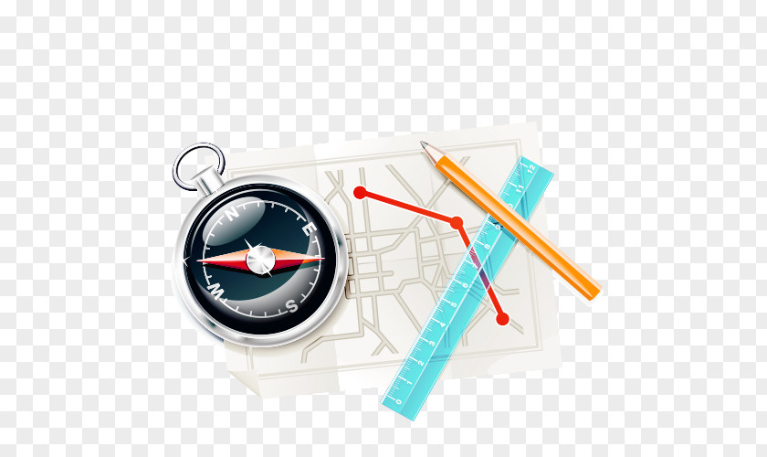 Cartoon Map Locator Compass Euclidean Vector PNG