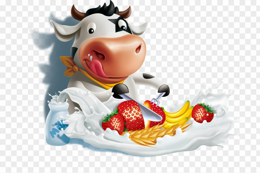 Dairy Cow Banana Flavored Milk PNG