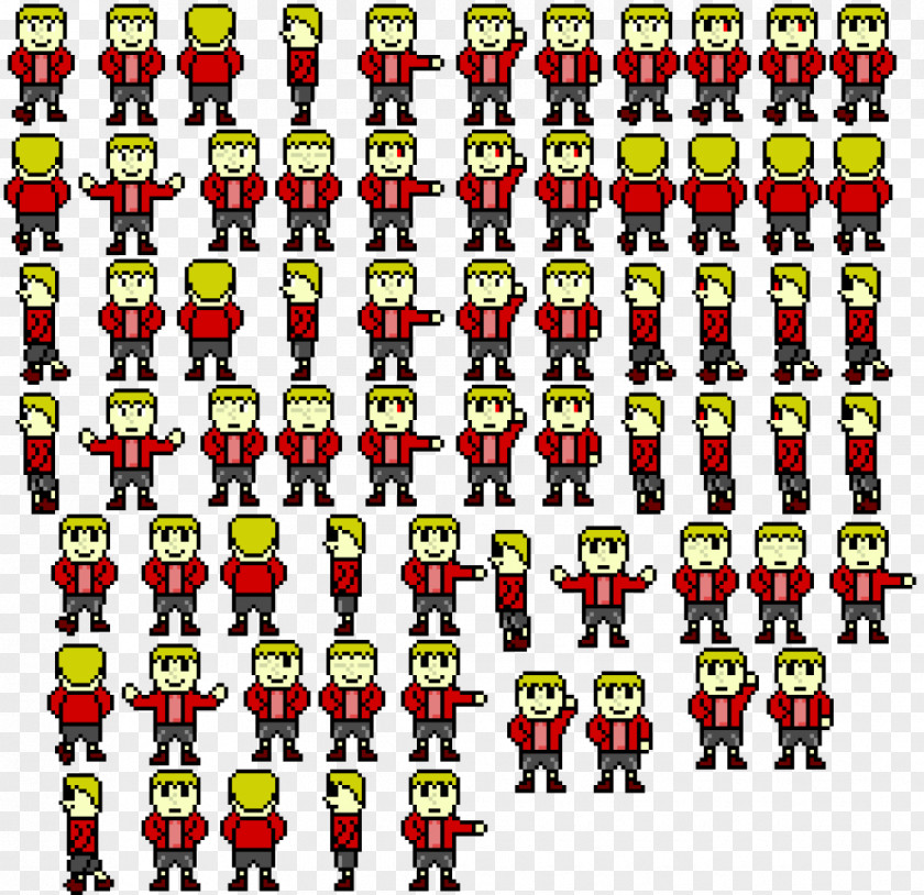 Sprite Walk Cycle Sheet Pixel Art Video Games Undertale PNG