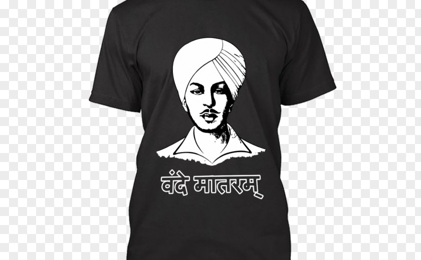 Bhagat Singh Printed T-shirt Sleeve Clothing PNG