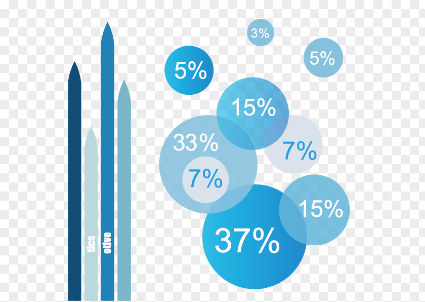 Blue Decorative Circle Percentage Logo PNG