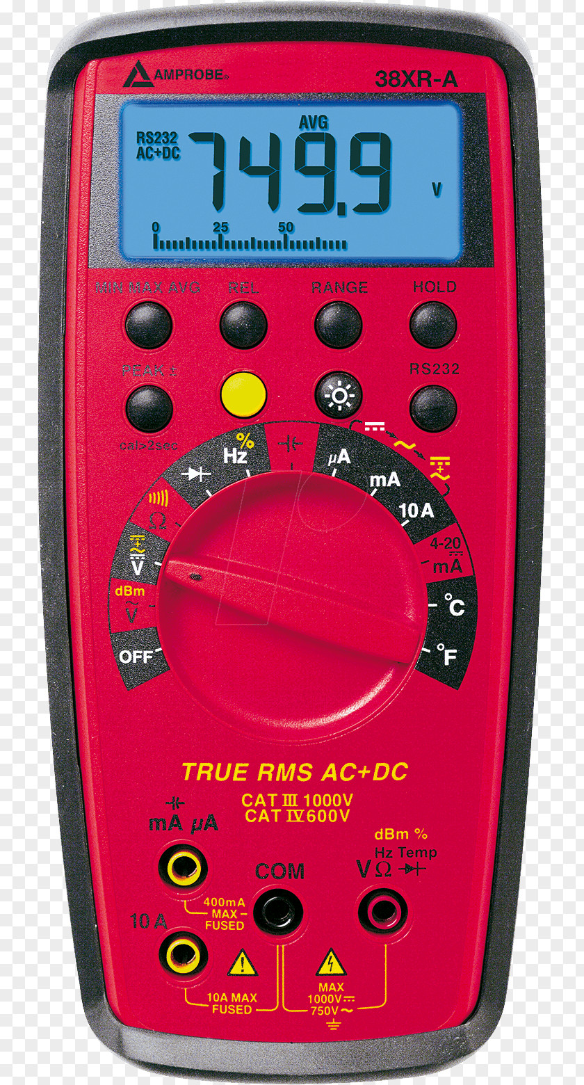 Digital Multimeter True RMS Converter Electronics Fluke Corporation PNG