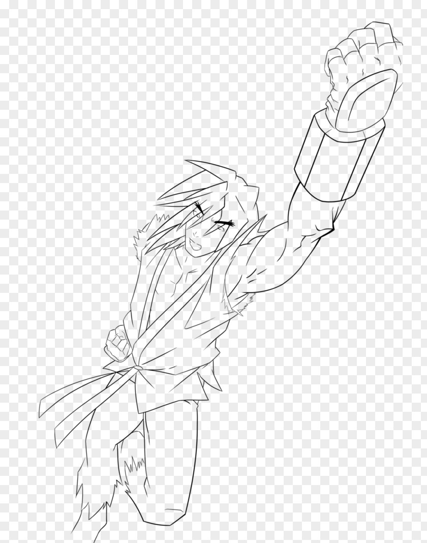 Ken Master Drawing Line Art Finger Cartoon Sketch PNG