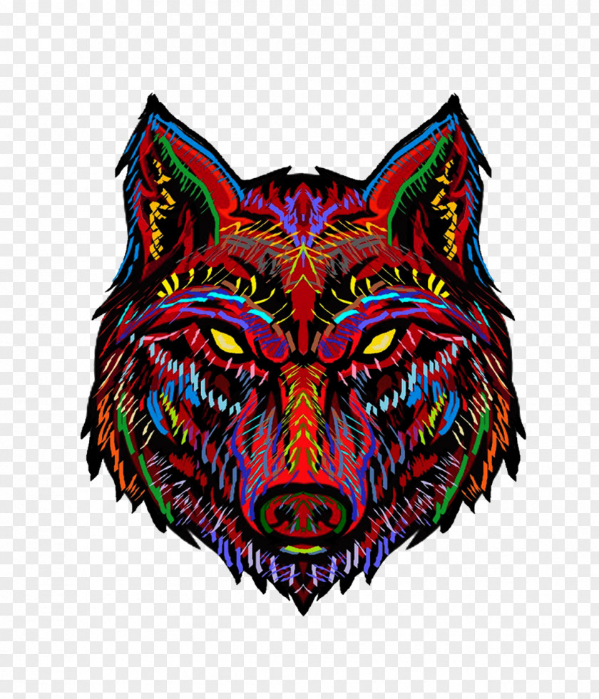 Wolf Paper Sticker Design Graphics PNG