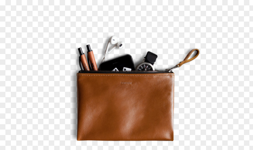 Zipper Bag Handbag Leather Hide PNG