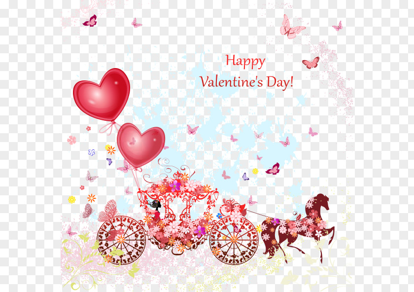 Fashionable Women Valentines Day Romance Greeting Card PNG