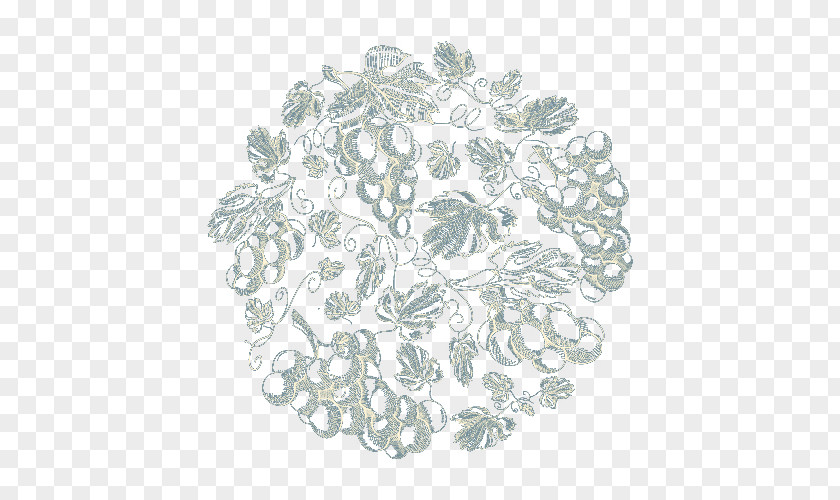 Grapes And Grape Leaves Visual Arts Lace Pattern PNG
