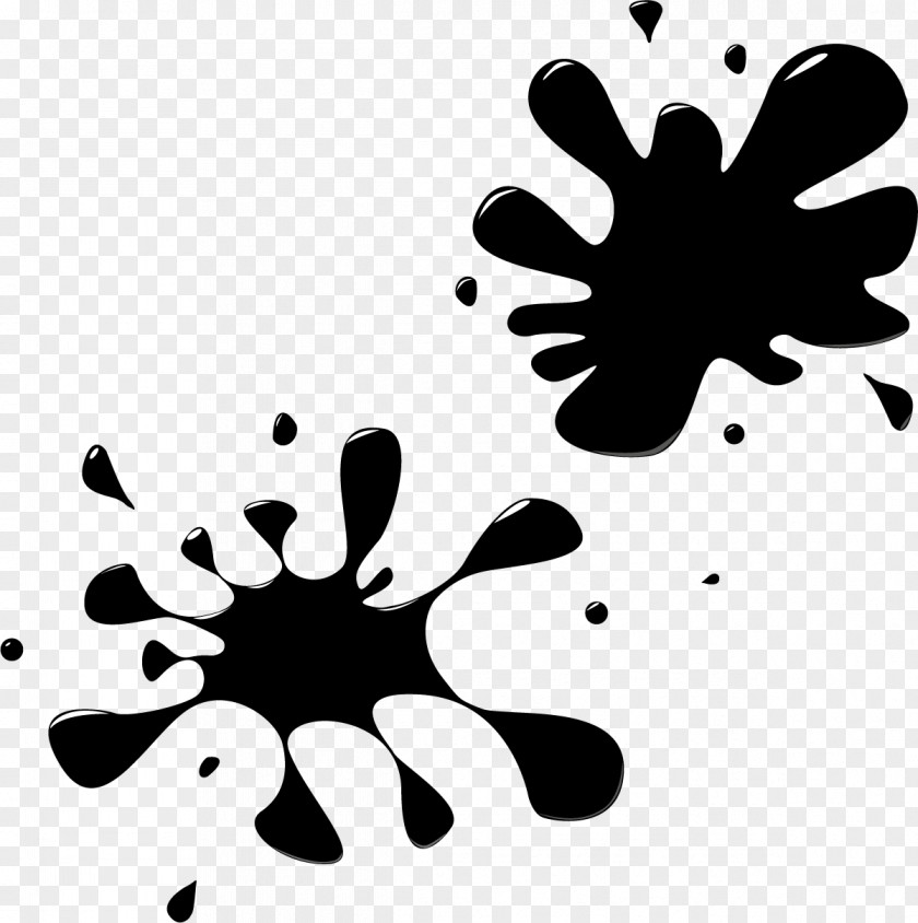 Ink Blot Vector Graphics Clip Art Illustration Image Petal PNG