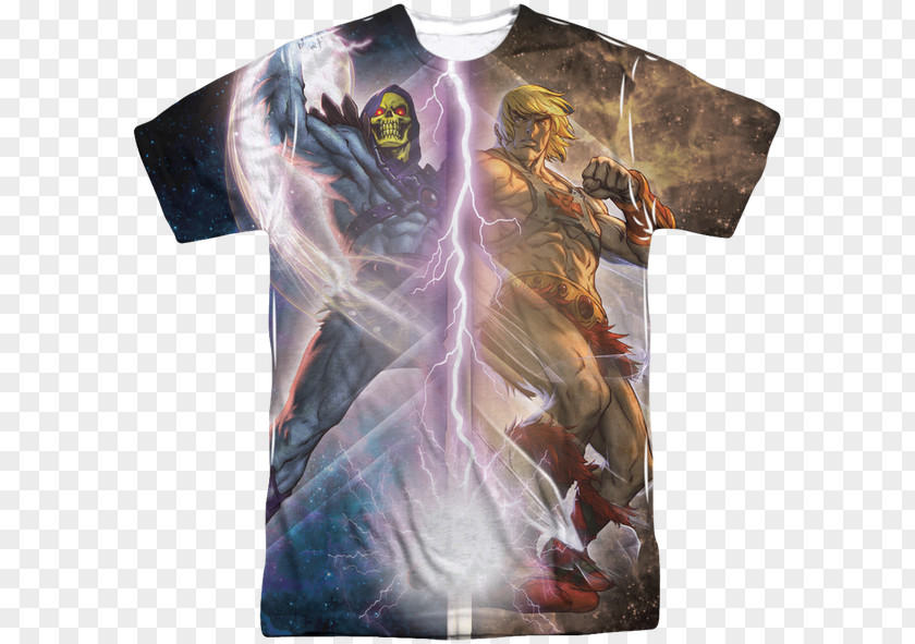 T-shirt He-Man Skeletor Masters Of The Universe Crew Neck PNG