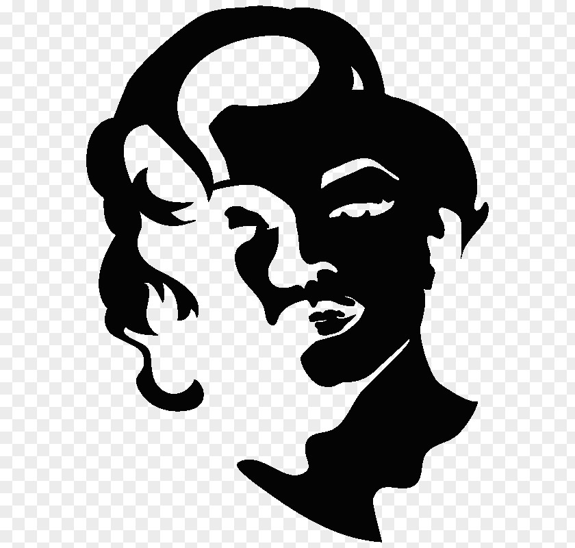 Marilyn Monroe Decals Silhouette Black White Clip Art PNG