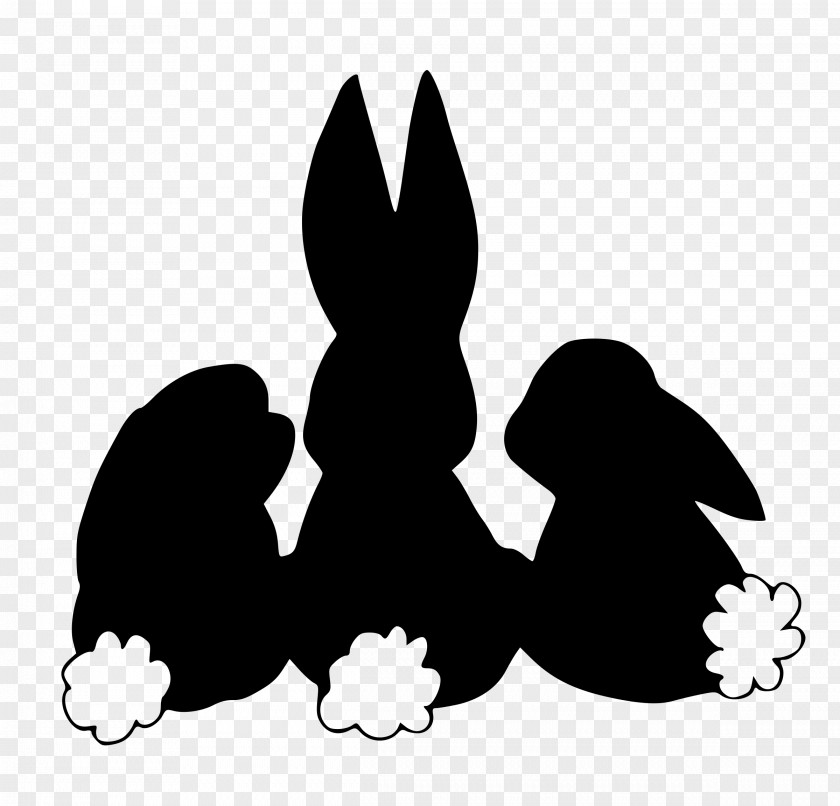 Rabbit Silhouette Easter Bunny Hare Domestic PNG
