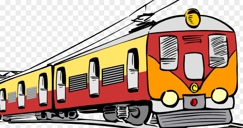 Train Rail Transport Electric Locomotive Passenger Car Clip Art PNG