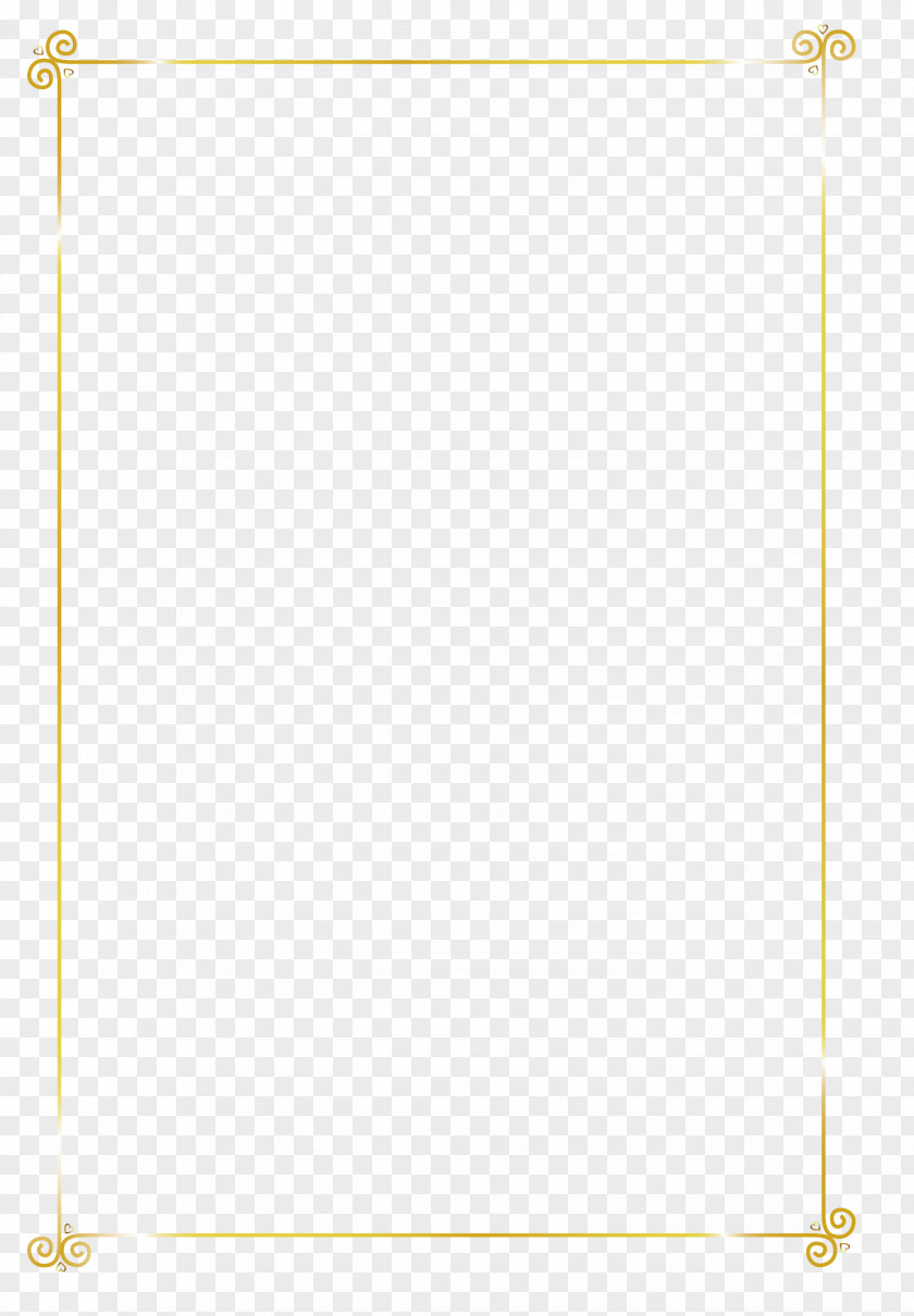 European And American Style Gold Border Vector Material Line Angle Point PNG