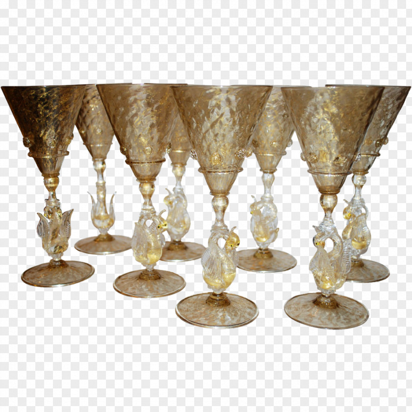 Glass Wine Champagne 01504 Brass PNG