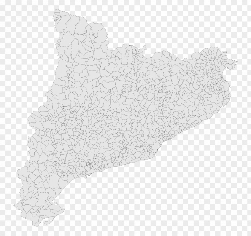 Map Blank Topographic Aranese Dialect Catalan PNG