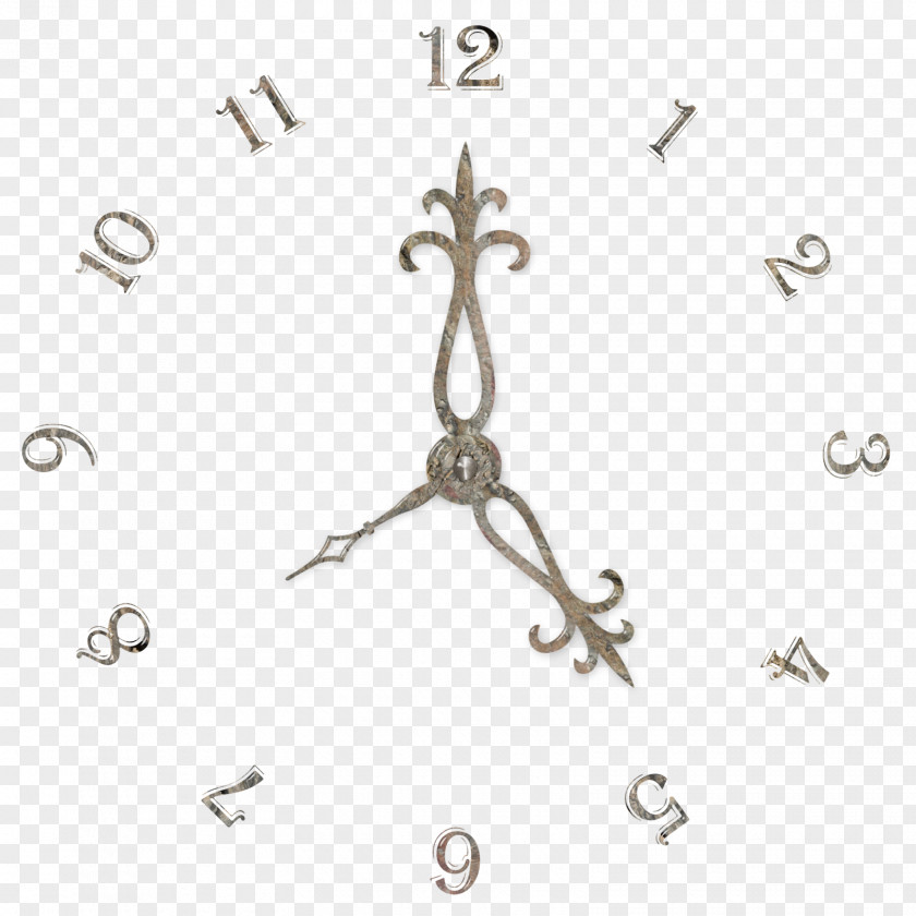 Metal Clock Face Digital Alarm PNG