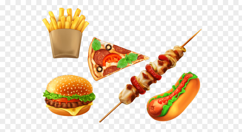 Pizza Burger Fries Barbecue Vector Hamburger Hot Dog Fast Food Junk PNG