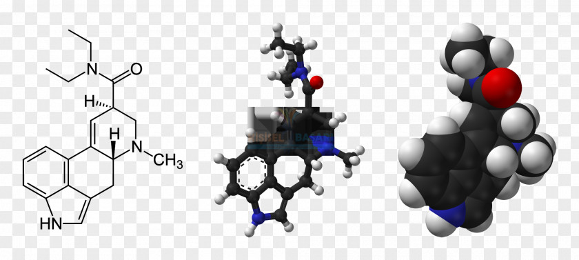 Lysergic Acid Diethylamide Molecule Psychedelic Drug 1P-LSD PNG