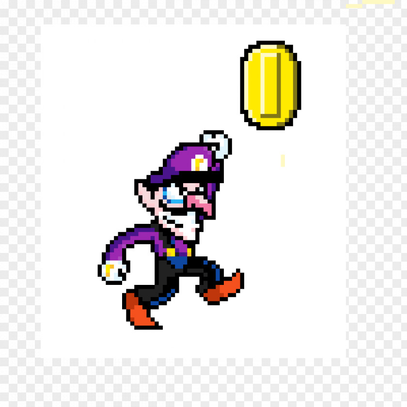 Mario Super Bros. Waluigi Paper PNG