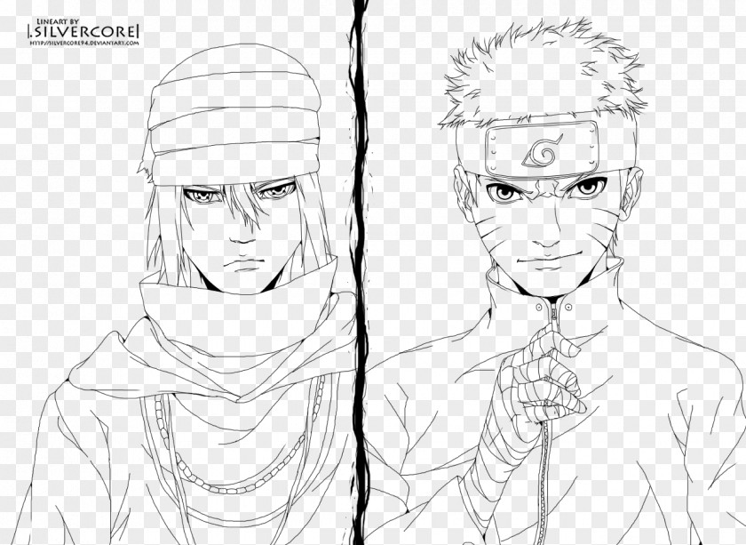 Naruto Sasuke Uchiha Itachi Shippuden: Vs. Line Art Sketch PNG