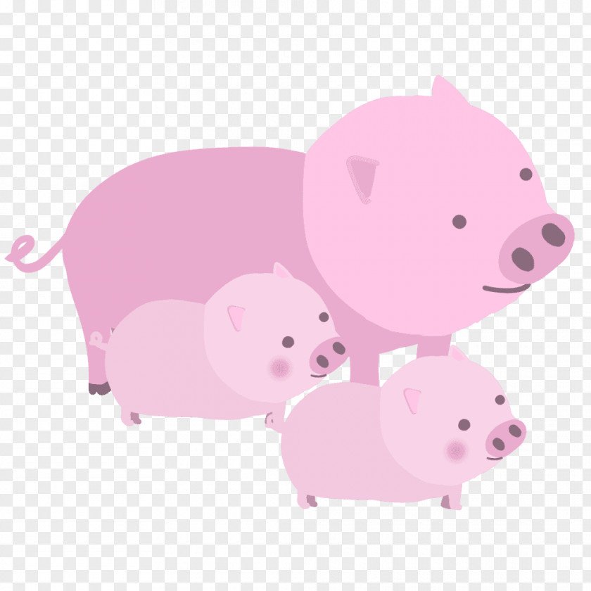 Pig Pink M Snout Animated Cartoon PNG