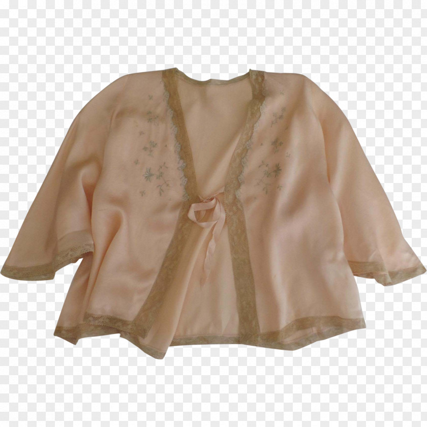 Embroidered Cardigan Nightgown Bed Jacket Bedgown PNG