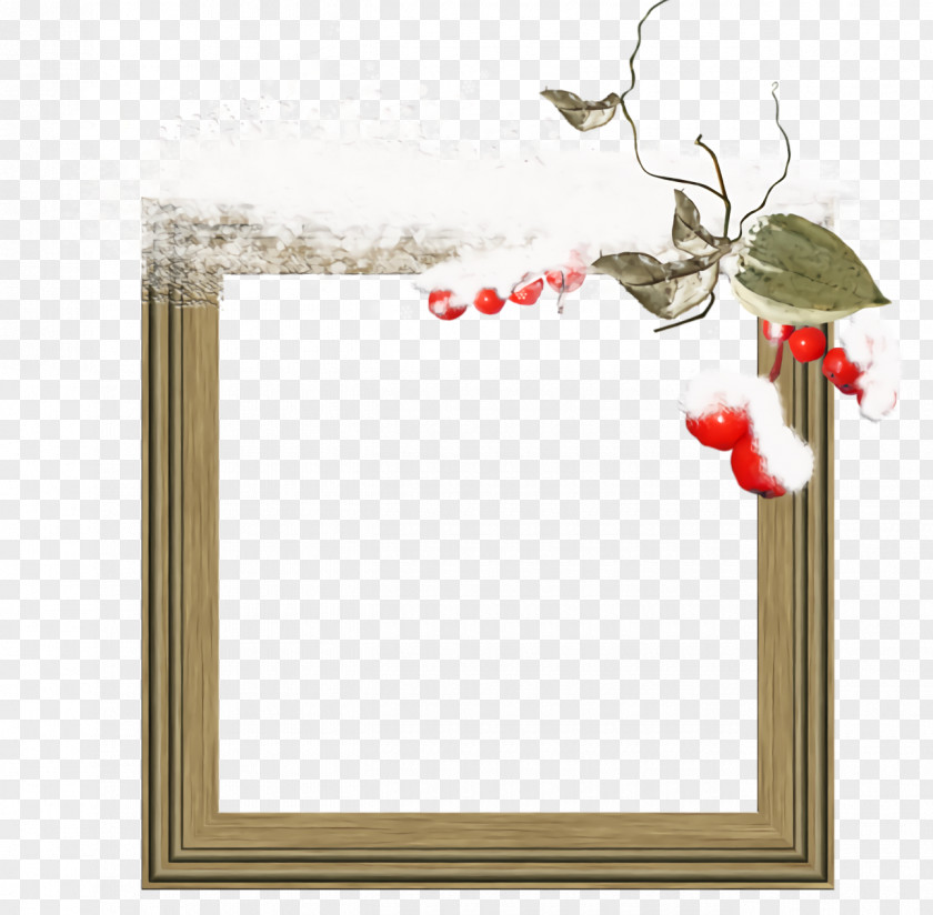 Flower Rectangle Christmas Frame Border Decor PNG